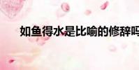 如魚得水是比喻的修辭嗎(如魚得水)