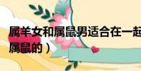 屬羊女和屬鼠男適合在一起嗎(屬羊的能克死屬鼠的)