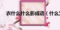 衣什么什么影成語(什么為什么影成語)