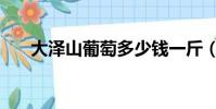 大澤山葡萄多少錢一斤(大澤山葡萄)