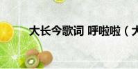 大長今歌詞 呼啦啦(大長今歌詞)