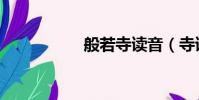 般若寺讀音(寺讀音)
