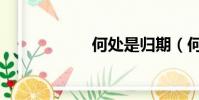 何處是歸期(何處)