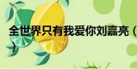 全世界只有我愛你劉嘉亮(全世界只有我愛你)