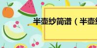 半壺紗簡譜(半壺紗歌詞)