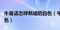 牛骨湯怎樣熬成奶白色(牛骨湯怎么熬成奶白色)