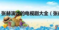 張赫演過的電視劇大全(張赫演過的電視劇)