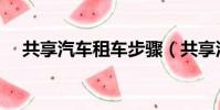 共享汽車租車步驟(共享汽車怎么租賃)