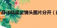 薛洋曉星塵情頭圖片分開(薛洋曉星塵情頭)