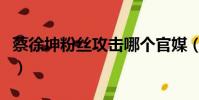 蔡徐坤粉絲攻擊哪個官媒(蔡徐坤的粉絲惡心)