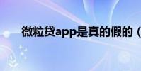 微粒貸app是真的假的(微粒貸app)