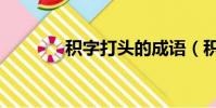 積字打頭的成語(積字組詞)