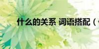 什么的關系 詞語搭配(什么的關系)