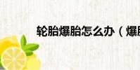 輪胎爆胎怎么辦(爆胎怎么辦)