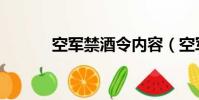 空軍禁酒令內容(空軍禁酒令)