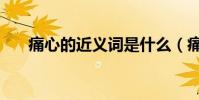 痛心的近義詞是什么(痛心的近義詞)