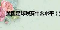 美國足球聯賽什么水平(美國足球聯賽)