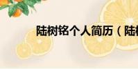 陸樹銘個人簡歷(陸樹銘簡歷)