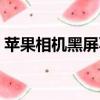 蘋果相機黑屏不能拍照咋辦（蘋果相機黑屏）
