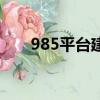 985平臺建設高校有哪些（985平臺）
