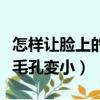 怎樣讓臉上的毛孔變小變得光滑（怎么才能讓毛孔變小）
