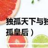 獨孤天下與獨孤皇后哪個好看（獨孤天下和獨孤皇后）