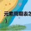元素周期表怎么背比較快（元素周期表怎么背）