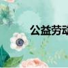 公益勞動內容怎么寫（公益勞動）