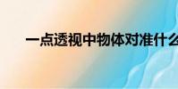 一點透視中物體對準什么(一點透視)