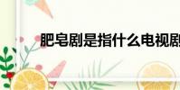 肥皂劇是指什么電視劇(肥皂劇)