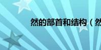 然的部首和結構(然的部首)