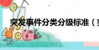 突發事件分類分級標準(突發事件分類)