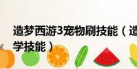 造夢西游3寵物刷技能(造夢西游3寵物怎么學技能)