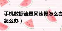 手機數據流量網速慢怎么辦(電信流量網速慢怎么辦)