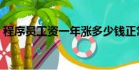 程序員工資一年漲多少錢正常(程序員工資)