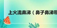 上火流鼻涕(鼻子鼻涕帶血是上火嗎)
