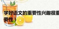 學好語文的重要性興趣很重要(學好語文的重要性)