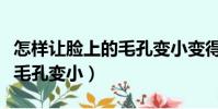 怎樣讓臉上的毛孔變小變得光滑(怎么才能讓毛孔變小)