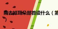 隋去掉耳朵部首讀什么(第去掉部首還剩幾畫)