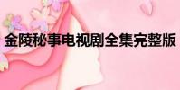 金陵秘事電視劇全集完整版(金陵秘事全集)