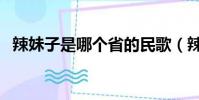 辣妹子是哪個省的民歌(辣妹子是哪個省)