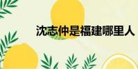 沈志仲是福建哪里人(沈志仲)