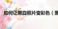 如何讓黑白照片變彩色(黑白照片變彩色)