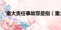 重大責任事故罪是指(重大責任事故罪)
