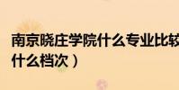 南京曉莊學院什么專業比較好(南京曉莊學院什么檔次)