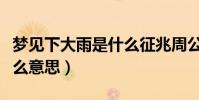 夢見下大雨是什么征兆周公(夢見下大雨是什么意思)