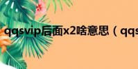 qqsvip后面x2啥意思(qqsvip后面的數字)