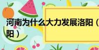 河南為什么大力發展洛陽(河南為什么孤立洛陽)
