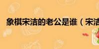 象棋宋潔的老公是誰(宋潔象棋個人資料)