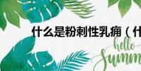 什么是粉刺性乳癰(什么是粉刺)